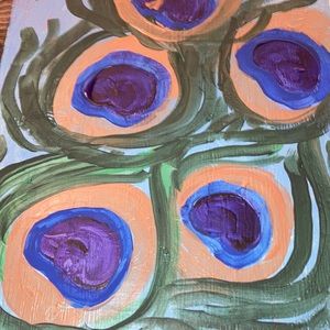 Peacock Presents :  Original acrylic on Reclaimed Wood